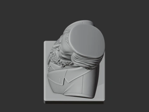 Johannes Brahms Bust 3D Model