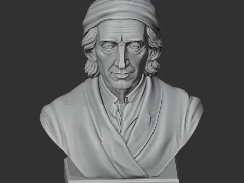 John Locke Bust 3D Model
