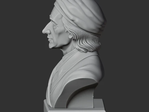 John Locke Bust 3D Model