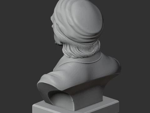 John Locke Bust 3D Model