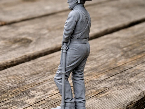 John Mosby Soldado da Guerra Civil Modelo 3D