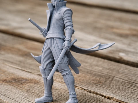 Katakura Kojuro Samurai Clásico Modelo 3D