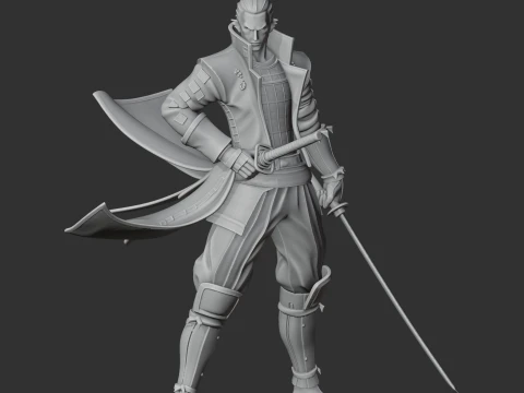 Katakura Kojuro Samurai Classic 3D Model