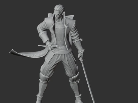 Katakura Kojuro Samurai Classic 3D Model