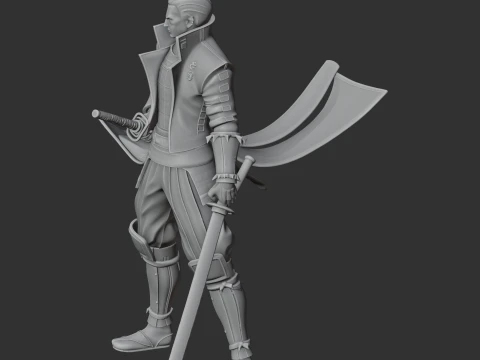 Katakura Kojuro Samurai Classic 3D Model