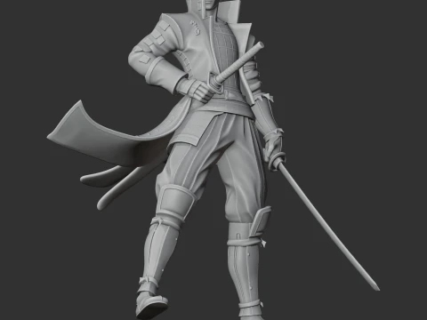Katakura Kojuro Samurai Classic 3D Model