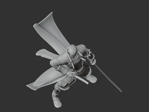 Katakura Kojuro Samurai Classic 3D Model