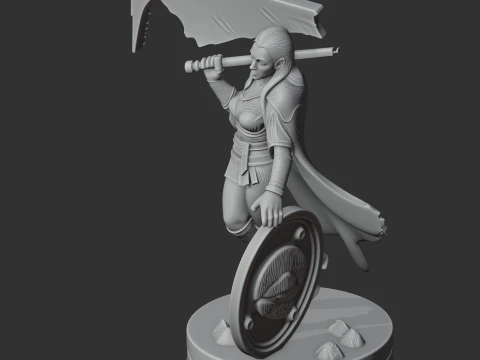 Lagertha Viking Classic 3D Model