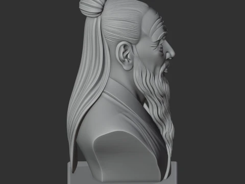 Lao Tzu Bust 3D Model