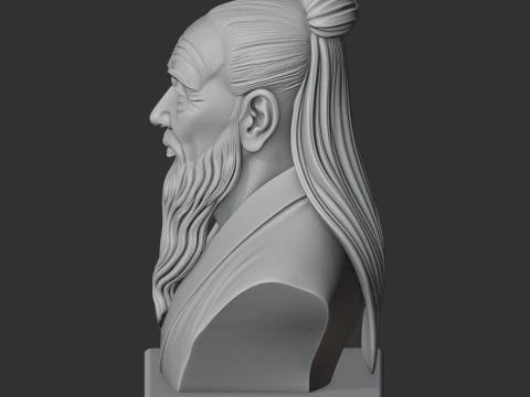 Lao Tzu Bust 3D Model