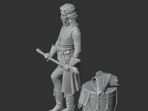 Lazare Hoche Napoleonic Soldier 3D Model