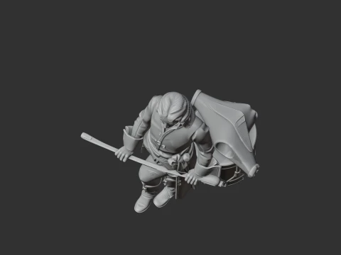 Lazare Hoche Napoleonic Soldier 3D Model