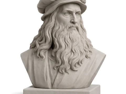 Leonardo da Vinci Bust 3Dモデル