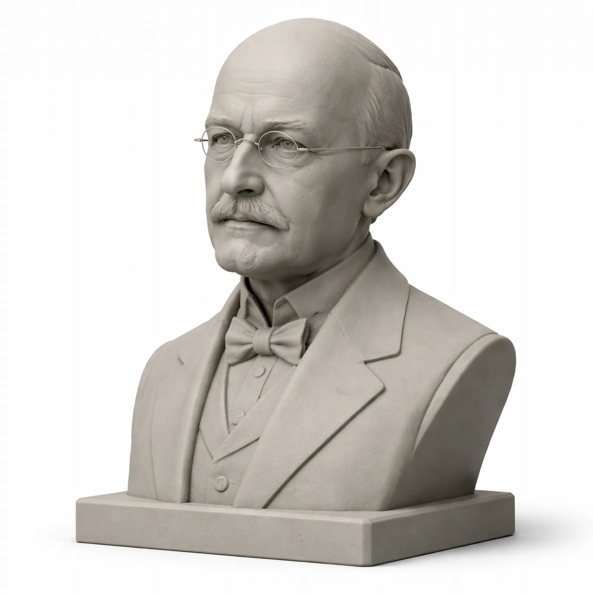 Max Planck Bust 3D Model .c4d .max .obj .3ds .fbx .stl .blend 