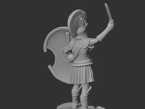 Menelaus Spartan Warrior 3D Model
