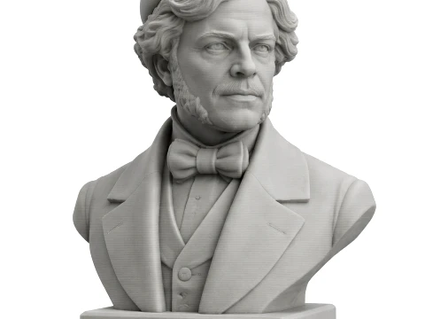 Michael Faraday Bust 3D Modell