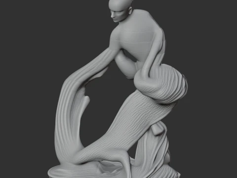 Milo of Croton Ancient Warrior 3D Model