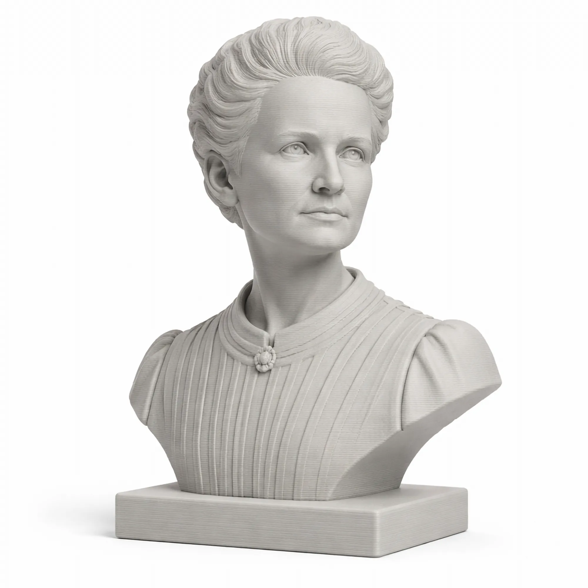 Marie Curie Bust 3D Model .c4d .max .obj .3ds .fbx .stl .blend 