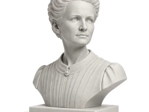 Marie Curie Bust 3D Model