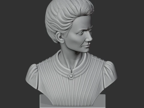Marie Curie Bust 3D Model