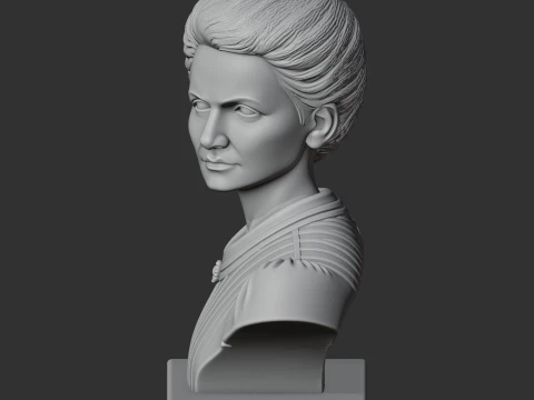 Marie Curie Bust 3D Model