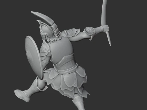 Milon Ancient Warrior 3D Model