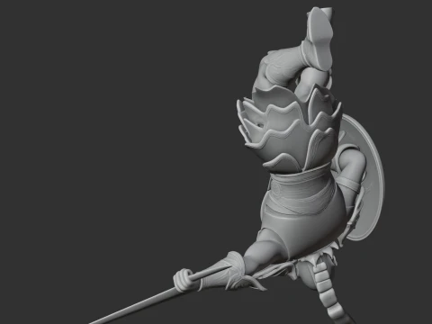 Milon Ancient Warrior 3D Model