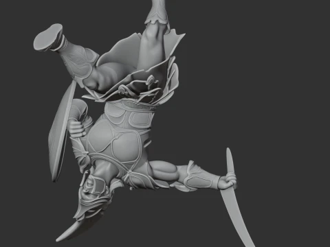 Milon Ancient Warrior 3D Model