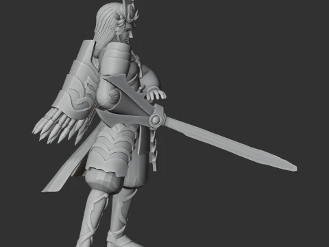 Minamoto no Yoshitsune Samurai Classic 3D Model