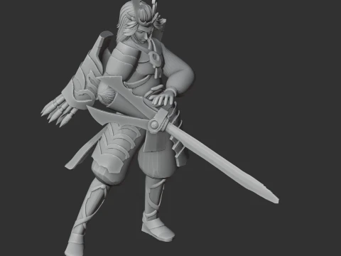 Minamoto no Yoshitsune Samurai Classic 3D Model