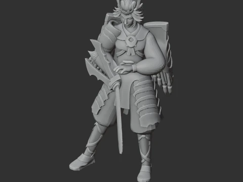 Minamoto no Yoshitsune Samurai Classic 3D Model