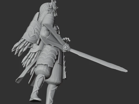 Minamoto no Yoshitsune Samurai Classic 3D Model