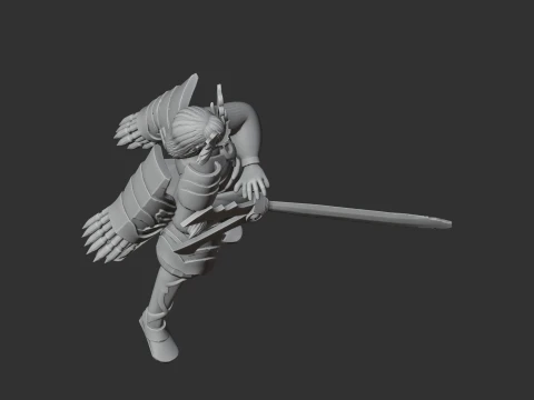 Minamoto no Yoshitsune Samurai Classic 3D Model