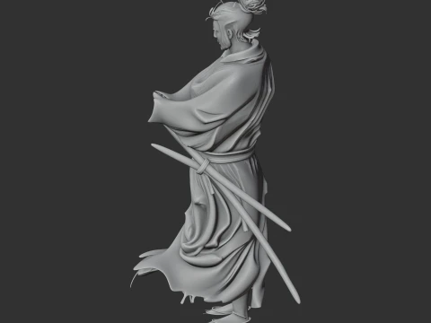 Miyamoto Musashi Samurai 3D Model