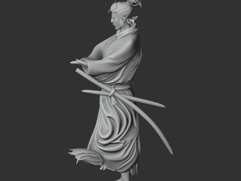 Miyamoto Musashi Samurai Classic 3D Model