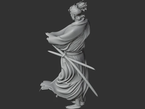 Miyamoto Musashi Samurai Classic 3D Model