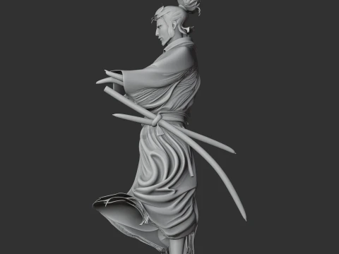 Miyamoto Musashi Samurai Classic 3D Model