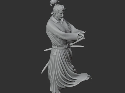 Miyamoto Musashi Samurai Classic 3D Model
