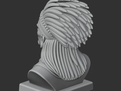Montezuma II Bust 3D Model
