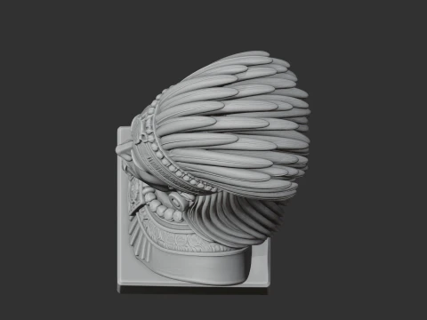 Montezuma II Bust 3D Model