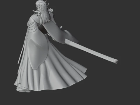 Mori Motonari Samurai Classic 3D Model
