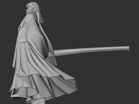 Mori Motonari Samurai Classic 3D Model
