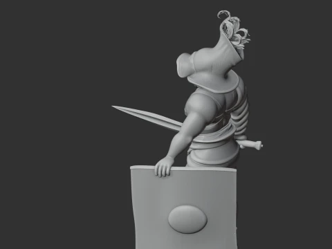 Murmillo Felix Gladiator 3D Model