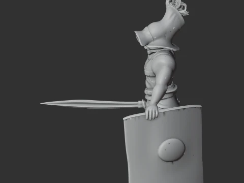 Murmillo Felix Gladiator 3D Model
