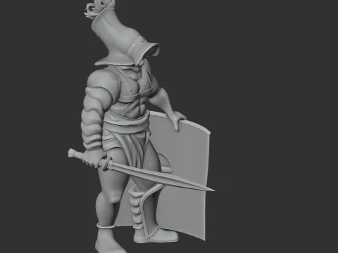 Murmillo Felix Gladiator 3D Model