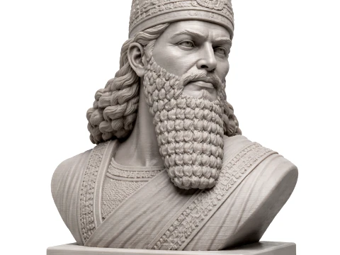 Nebuchadnezzar II Bust 3D Model