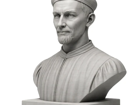 Niccolo Machiavelli Bust Modello 3D