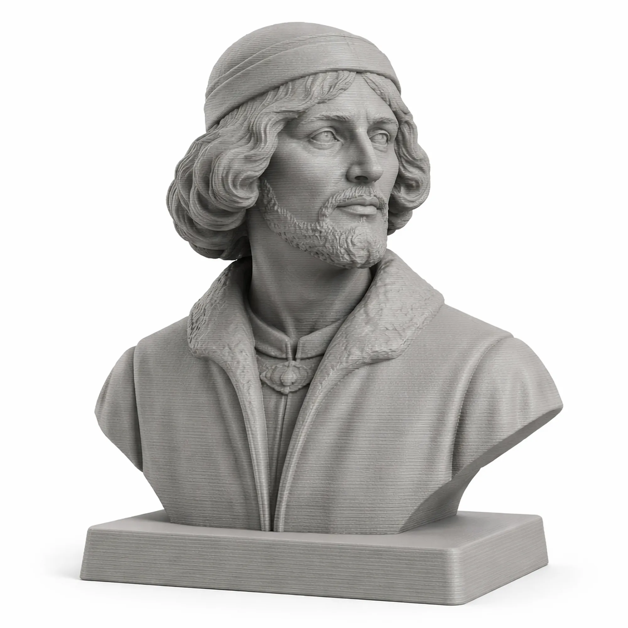 Nicolaus Copernicus Bust 3D Model .c4d .max .obj .3ds .fbx .stl .blend 