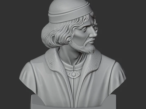Nicolaus Copernicus Bust 3D Model