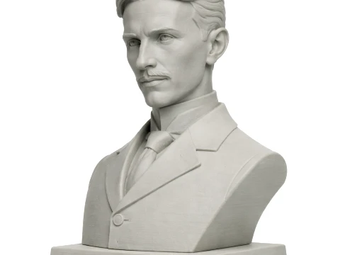 Nikola Tesla Bust Modello 3D